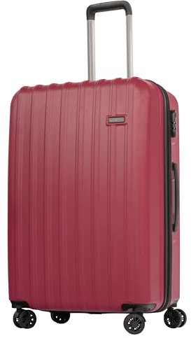 HANSEKOFFER Hartschalenkoffer mittelgroß · Koffer L · Reisekoffer mit Rollen · Trolley mit Teleskopgriff · Leicht · Rollkoffer mit Zahlenschloss · Weinrot