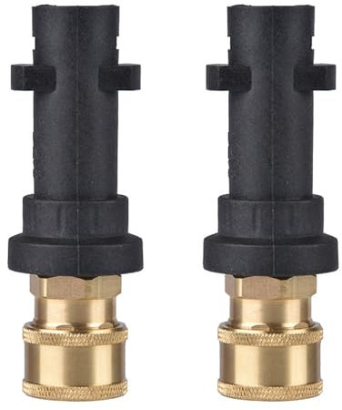 Adaptador de 2 piezas, conector de alta presión, conector de enlace rápido, adaptador de manguera de pistola de agua, compatible con limpiadores de alta presión K2, K3