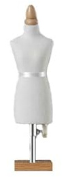 Mini Maniquí para Hacer Costura, Forma de Vestido a Media Escala, Tamaños 1/2 1/3 1/4, Modelo de Maniquí de Costurera Totalmente Fijable, Modelo de Fabricación de Patrones de Pantalones 1/4A white