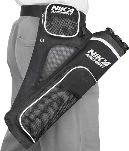 Archery Quiver 3 Protected Arrow Tubes Quivers Arrows Holder Bag Carry Bags - Adjustable Belt Waist for Youth Adults Target Practicing Outdoor