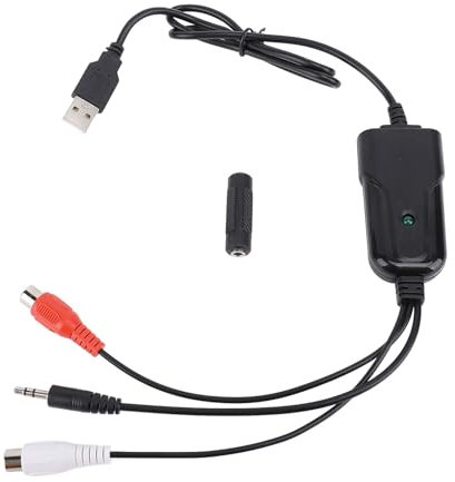 USB-Audio-Capture-Karte Grabber, Sound Capture-Karte mit 3,5mm und AV-Schnitts Tellen, Unterstützung Wins 2000, Vista, Seven, 7, 8, 10, 11, für Längere Aufnahmen