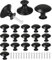 Zofory 16 Pièces Noir Mat Tiroir de Porte, 30mm Rond Bouton, Boutons de Porte, Poignee de Meuble, Bouton de Commode Avec Vis, Pour Armoires, Commodes, Cuisines, Chambres à Coucher