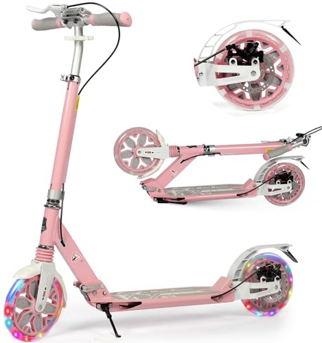 Kick Scooter for Kids Ages 8-12, 200mm Big Wheels Scooter for Adults with Disc Brakes, Adult Scooters with Carry Strap and Double Shock Absorption, Foldable Scooters for Teenagers15