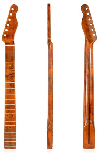 Elektrisk gitarr hals glänsande gitarrhals med bakre mittlinje, lönnhandtag, 21 klass