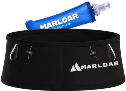 MARLOAR Unisex-midjeväska för löpning, mobiltelefonhållare, nycklar och tillbehör, löparbälte för löpning, spår och fitness, Blackedition, XL, Modern