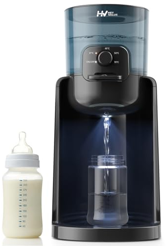 Distributeur d'eau pour biberons, chauffe-biberon, chauffe-biberon, distributeur d'eau pour la fabrication immédiate de bouteilles de formule, thermostat intelligent 4 températures 72 h, distributeur