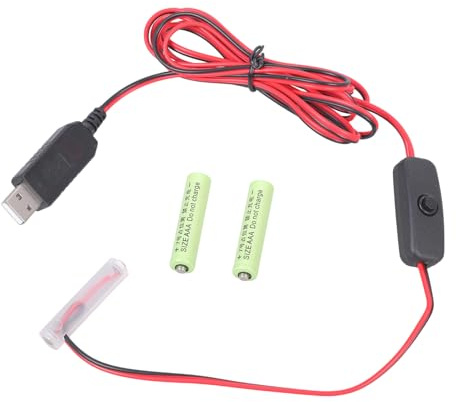 Nucelit USB 5 V till 4,5 V 3 A virtuell batteriomvandlare med av-brytare ersätter 3 st LR03-batterier för 4 elektroniska enheter batterieliminering med växelknapp