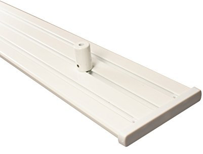 iso-design Gardinenschiene 3 und 4 läufig aus Aluminium in weiß mit Deckenträgern, 260 cm (2 x 130 cm)