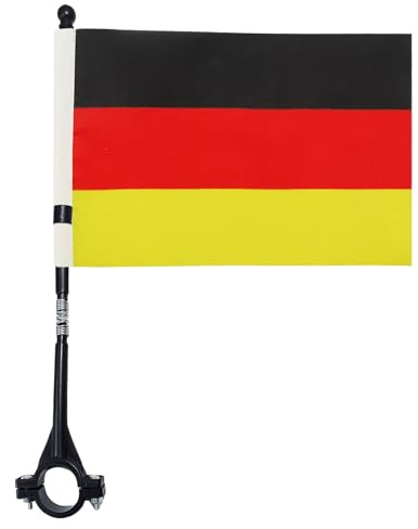 AZ FLAG Fahrradflagge Deutschland 21x15 cm Leichtes Polyester Plastikstab