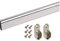 BSM Marketing Wardrobe Hanging Rail Set (Chrome, Metal, Wall Mounted, 1000mm (39.3 approx))