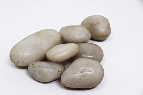 Polerade stenstenar stenar stenar stenar vita 120 kg från Aquagart I glankies 30–50 mm stora kiselstenar flytande keramiska stenar dekorationsstenar för trädgård I trädgårdsdamm stenar dammkier prydnadsstenar