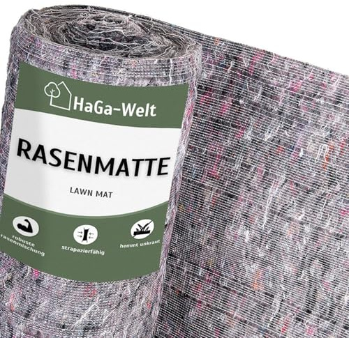 HaGa® Gräsmatta 1 m x 50 m fritidsgräs gräsmatta fleece trädgårdsgräs hängande fastsättning – biologiskt nedbrytbar – enkel användning – mångsidig användning