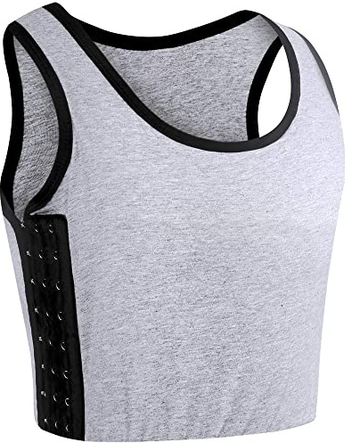 XUJI Tomboy Trans Débardeur élastique en coton respirant pour femme