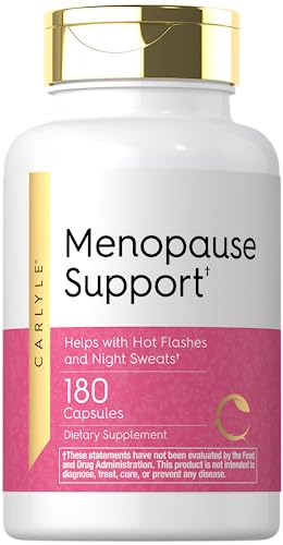 Carlyle Menopause Supplement for Women | 180 Capsules | Helps with Hot Flashes and Night Sweats | Non-GMO, Gluten Free Menopause Support