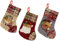 XiXiRan Christmas Stockings Set 3 Pezzi per Decorazioni Natalizie, Calza di Natale Sacchetti di Caramelle Calza Camino, Babbo Natale Pupazzo di Neve e Elk Calze Natalizie, Il Regalo di Babbo Natale