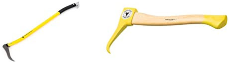Ochsenkopf Alu-Handsappie, Ergonomische Form, Leichter Stiel mit Aluminiumlegierung, 900 mm, 760 g & Handsappie, Stiel aus Eschenholz, 380 mm, 775 g, für Holz, Forstwerkzeug, OX 173 E-0500
