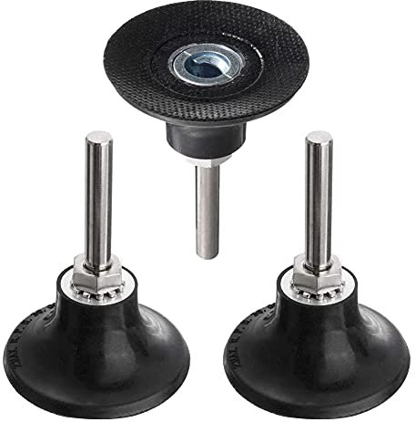 Saipor 3 Stück Disc Pad Halter Schleifteller Roll Lock-Scheiben Halter 1/4 Zoll (6,35 mm) Schaft Universal Quick Ersatz für Roloc Runde Drehwerkzeug Schleifen Polieren Conditioning Discs