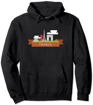 Frankreich Eiffelturm Moulin Rouge Paris Gebäude Souvenir Pullover Hoodie