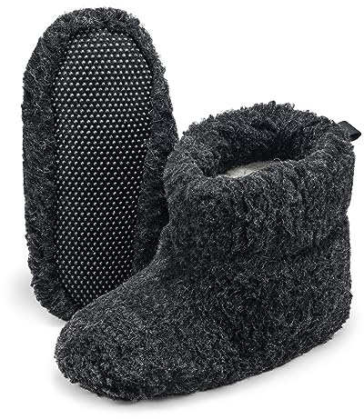 ESTRO Ciabatte Donna Invernali Chiuse - Pantofole Uomo Calde Ciabatte Donna Lana Babbucce Uomo Invernali Pantofole Lana B06 (42, Nero)