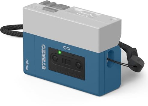 elago Kassettspelarfodral – kompatibelt med AirPods Pro 2. Generation, skyddsfodral för AirPods Pro 2, med snodd, stötsäkert och fullt skydd, för män och kvinnor