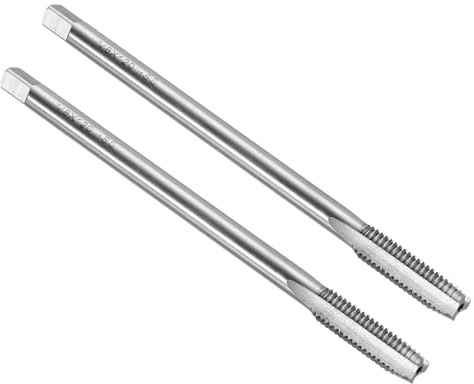 QUARKZMAN 2 stycken raka spår gängskärare, M8 x 1,25 metrisk skruvgänga skärverktyg gängskärare, gängskärare, höghastighetsstål 6542 (HSS 6542)