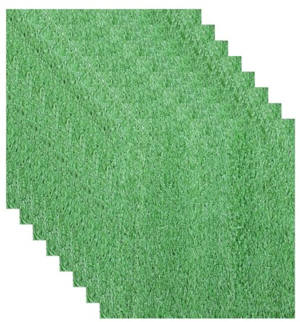 QUARKZMAN 12 Pcs Alfombra De Césped Artificial, 30cm x 30cm x 1.5mm Césped Falso Realista Para Decoración De Jardín Exterior, Patio, Paisaje