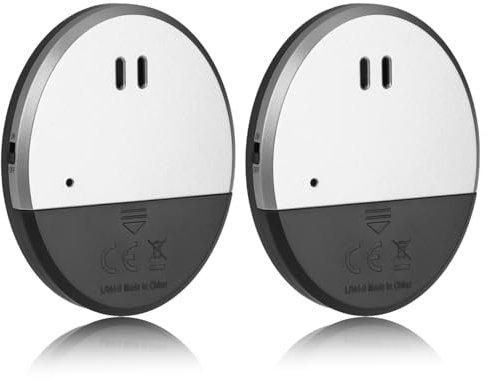 2 Pièces Alarme de Porte Fenêtre sans Fil 130dB, Alarme de Fenêtre Fine Connectée avec Détection de Vibrations, Système de Sécurité Anti-Cambriolage pour Maison, Camping-Car, Porte et Fenêtre