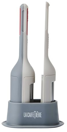 La Cafetière Brewstir Infusor de té multifuncional 2 en 1, infusor de café con soporte de almacenamiento, preparación de café superior, preparación de té, apto para lavavajillas