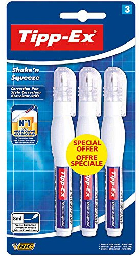 TIPP-Ex Shake 'n Squeeze Correction Pens – Pack of 3