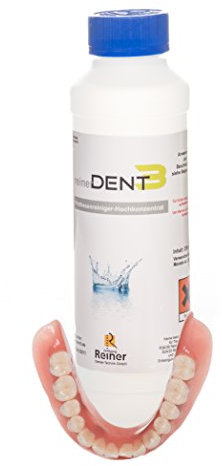 reinerDENT3 Prothesenreiniger XL -250ml- speziell für Zahnprothesen im Ultraschallgerät, Ultraschallreinigung - die Zahnarztempfehlung