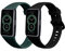 kwmobile Straps Compatible with Huawei Band 6 Straps - 2x Replacement Silicone Watch Bands - Smartwatch or Fitness Tracker - Black/Moss Green