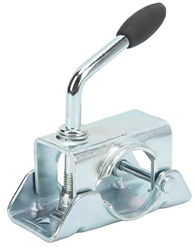 48 mm Steel Split Clamp Suitable for 48 mm Jockey Wheels and Prop Stands Heavy Duty Cast Clamp Jockey Wheel Prop Stand Trailer Jockey Wheel Split Clamp Prop Stand Support Mount f