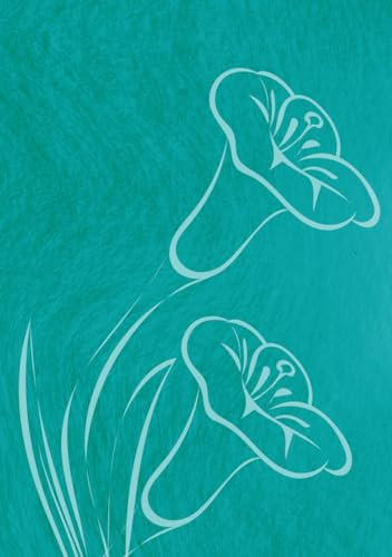 Turquoise Bellflower Lined Journal