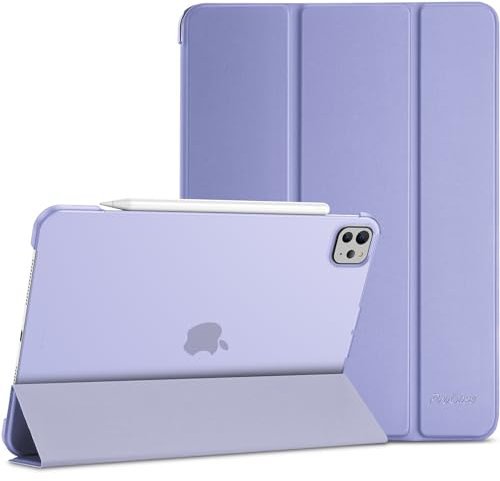 ProCase Smart Case for iPad Pro 11 Inch Case M5 2025/M4 2024(Model: A3357/A3358/A3359/A2836/A2837/A3006), Slim Folio Stand Hard Shell Protective Tablet Cover for 6th/5th Gen iPad Pro 11 -Lightpurple