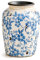 Keramische Vase, Weiß und Blau Porzellan, Rustikale Dekoration für Zuhause, Tischvase für Blumen