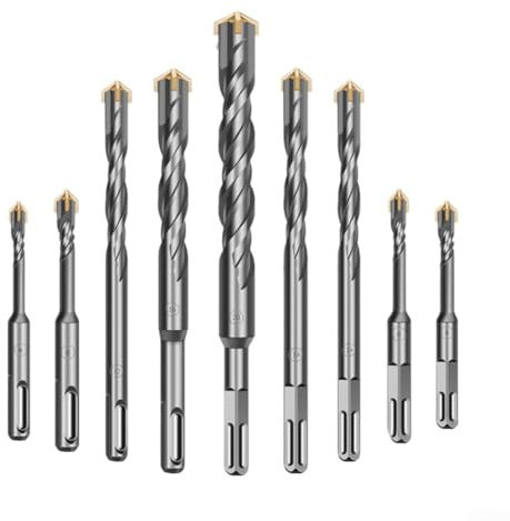Para brocas de martillo SDS Plus con puntas de carburo sólido hechas para manejar hormigón reforzado sin esfuerzo (32 x 350 mm)