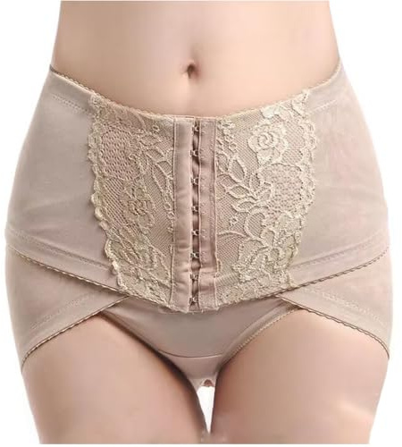 Cinturón Corrector De Pelvis Y Cadera For Mujeres Cinturón De Ciática For Espalda Baja Moldeador Pélvica con Encaje Recuperación Posparto Pérdida De Peso Abdominal(Beige,XL)