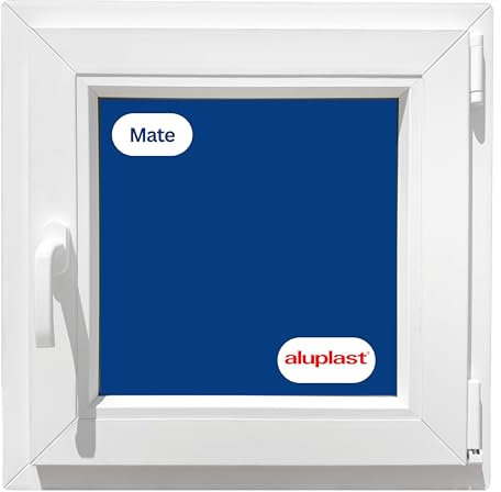 Ventana PVC Reforzada 600x600 Blanca | Oscilobatiente Derecha | Cristal Climalit Mate | Perfil Aluplast | Entrega 24/48h