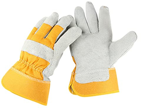 Guantes de trabajo soldadura Men cuero trabajando seguridad ropa jardín protector