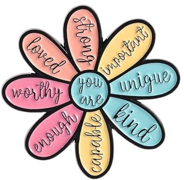 Colourful Cartoon Flower Enamel Pin Badge, Cute Metal Pin Badge Zinc Alloy Lapel Pin for Backpacks Jackets Hats Clothes Decorative Accessories