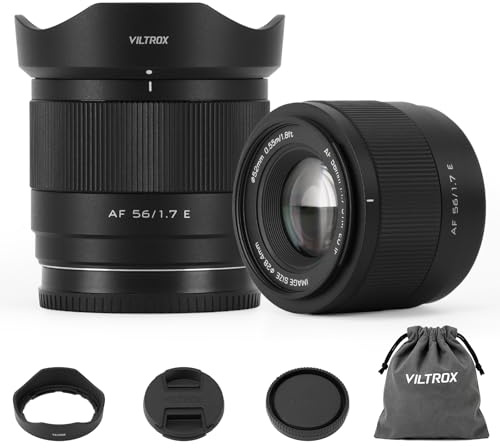 VILTROX 56mm F1.7 Air E-Mount Fotoobjektiv för Sony Och Kameralinser stor autofokus för sensorer APS-C kompatibel Sony A6600 A6500 A6000 ZV-E10 FX30 A6700 ZV-E10II A7RV A7CR ZVE1