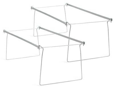 Smead Frames, Hanging File, Heavy Duty Steel Letter Size, Adjustable 23-27 Rails, 2-Pack Gray, Converts Drawers to Hanging Folder Storage, for Office Home Classroom Organization