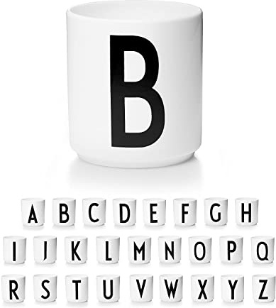 Design Letters Tasse A–Z Weiß | Beste abitur 2026 geschenke | Geburtstagsgeschenk für Männer & Frauen | Kaffeetassen, Kaffeebecher Porzellan | Abitur geschenke Tasse | Weiße Tassen 250 Ml