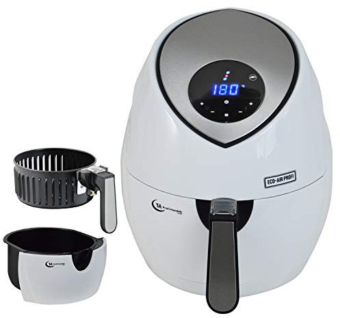 Halogen 10-i-1 varmluftsfritös - professionell multikokare 1350 W - 17 L konvektionsugn - svart/röd varmluftsgrill - Eco Air Halogen - kompakt ugnsuttag för snabb matlagning