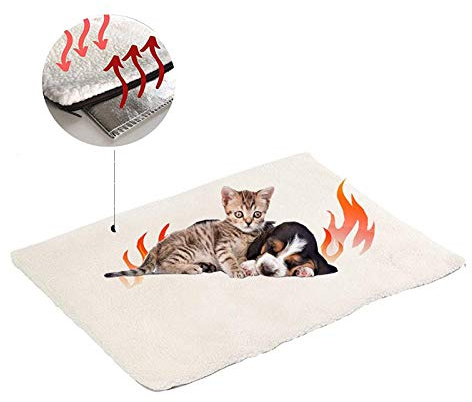 MZFANG Copertine Materasso per Cani Coperta autoriscaldante per gatti Coperta per Gatti animali domestici 60x45cm Tappetino Riscaldante Gatto Cuscino Cane Senza ​Copertine riscaldante