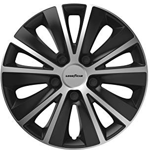 GOODYEAR GOD9053 Zweifarbig Auto Radkappen Monaco 15, Schwarzes/Silber