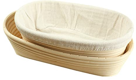 LaoZan Banneton à Pain Panier Brotform L'Imperméabilité en Rotin Naturel Levage du Pain et de la Pâte (comme l'image,21 * 14 * 8cm)
