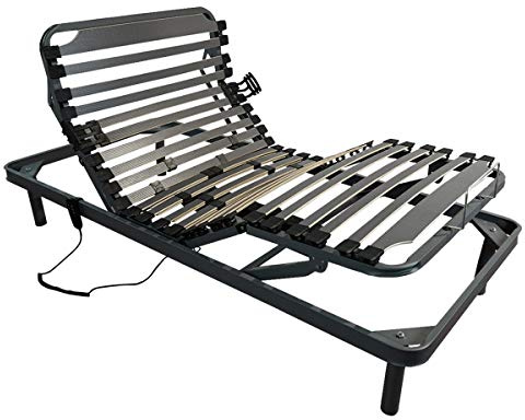 Somnia Descanso - Cama Eléctrica Articulada Reforzada Multizona 5 Planos, Suspensiones de Hytrel, Fiabilidad y Robustez, Motor Alemán, 90 x 190, Gris