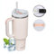 STARLA Mug Isotherme avec paille et poignée, 1,2l grand, 2 couvercles, tasse isotherme étanche, tasse à café à emporter, tasse à eau, tasse à boisson, tasse de voyage, tasse à boire (Quartz rose)