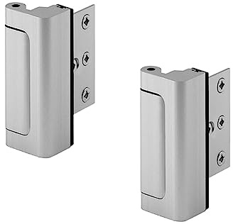 CAIONPLE Pack de 2 cerraduras de seguridad para puertas de 800 libras para puertas oscilantes hacia el interior, cerraduras de seguridad adicionales para las puertas de casas